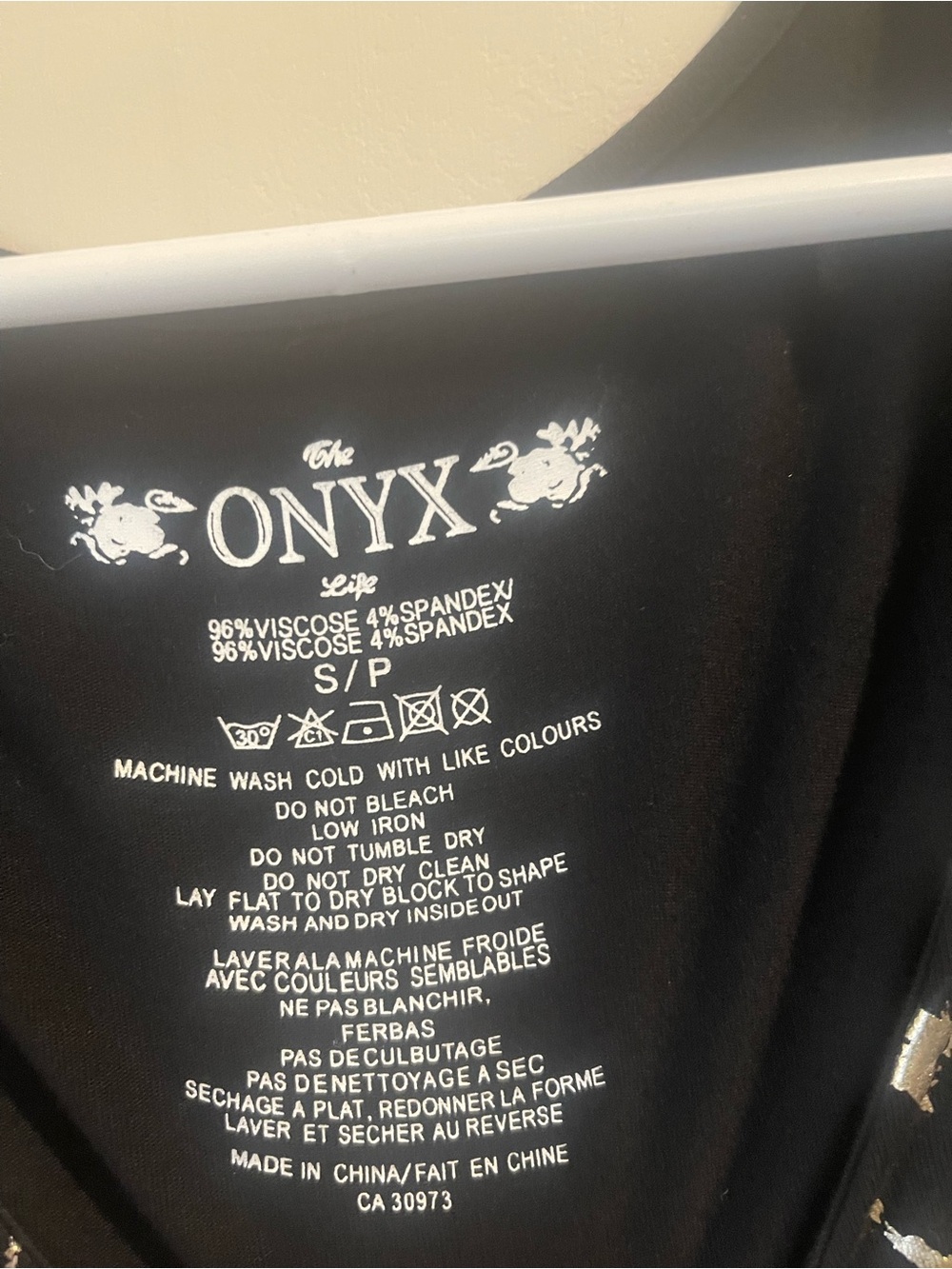 Onyx Black Women’s Top with White Logo